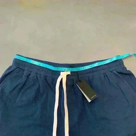 Monrow Men's Blue Steel Elastic Waistband Drawstring Supersoft Gym Shorts Sz XL - Picture 4 of 10